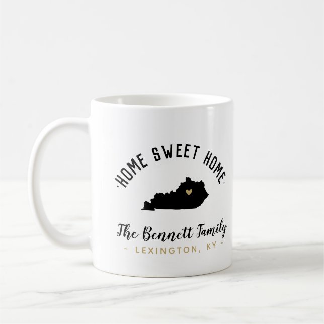 Kentucky Home Sweet Home Family Monogram Mugg (Vänster)