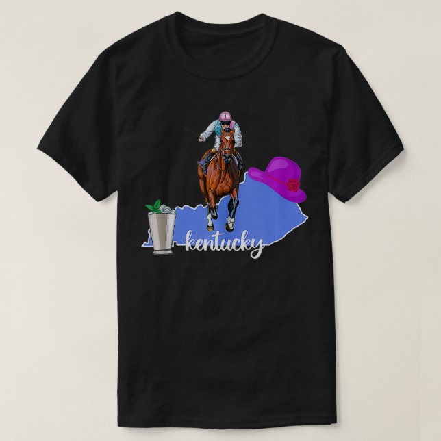 Kentucky Horse Tävla Älskare Derby Party T Shirt (Design framsida)