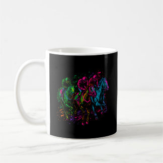 Kentucky Horse Tävla Painting Derby Horse Jockey Kaffemugg