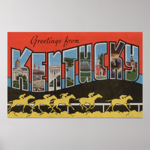 Kentucky (Horse Tävling Scene) - Stor Brev Scene Poster