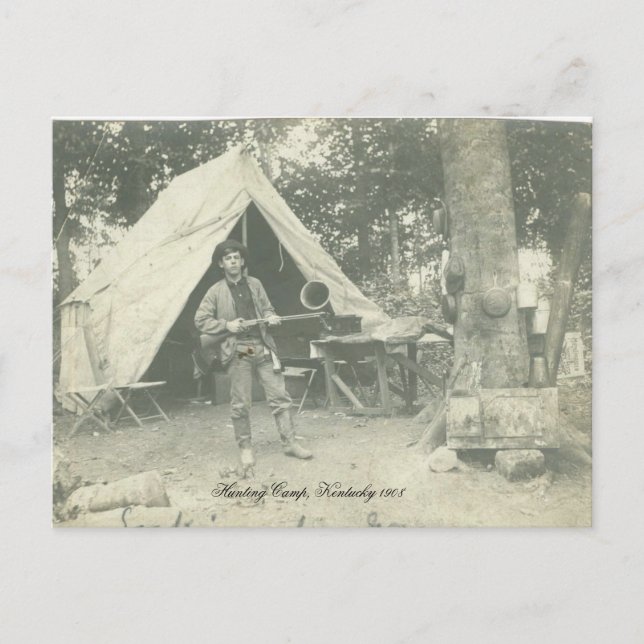 Kentucky Hunting Camp 1908 Vykort (Framsida)