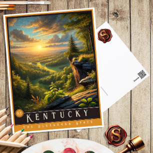 Kentucky Hyper-Realistic State-vykort Vykort