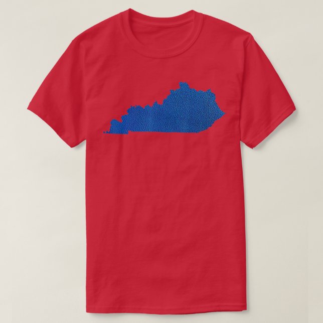 Kentucky I Blue Leather Bourbon State Gift T Shirt (Design framsida)