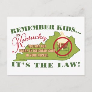 Kentucky Ice Cream Law Vykort