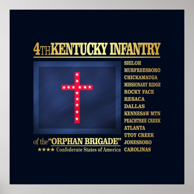 Kentucky Infantry 4:e Kentucky (BA2) Poster (Framsidan)