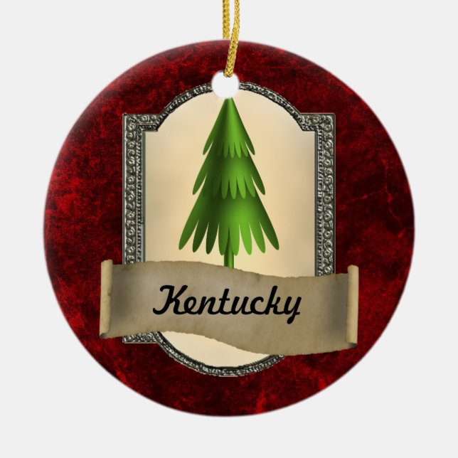 Kentucky julprydnad julgransprydnad keramik (Framsidan)