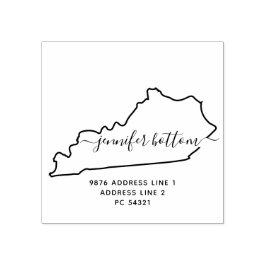 Kentucky karta Familj returadress Stämpel