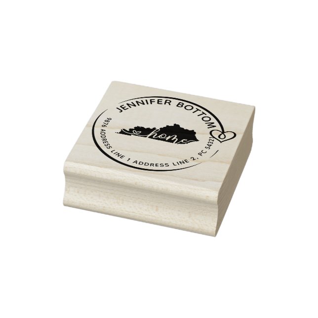 Kentucky Karta Hjärtsandning Stämpel (Stämpel)