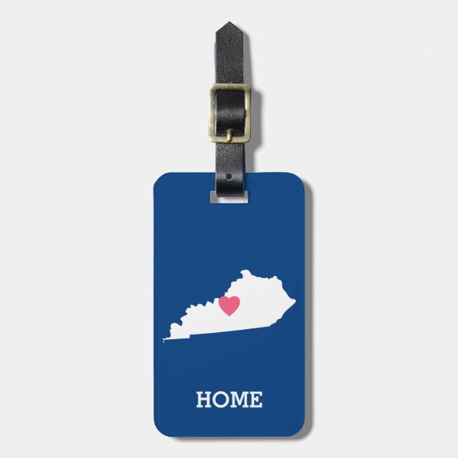 Kentucky Karta Home State Kärlek med Anpassningsba Bagagebricka (Vertikal Framsida)