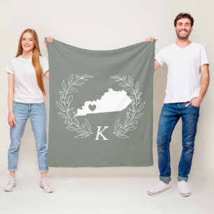 Kentucky karta-löv fleecefilt