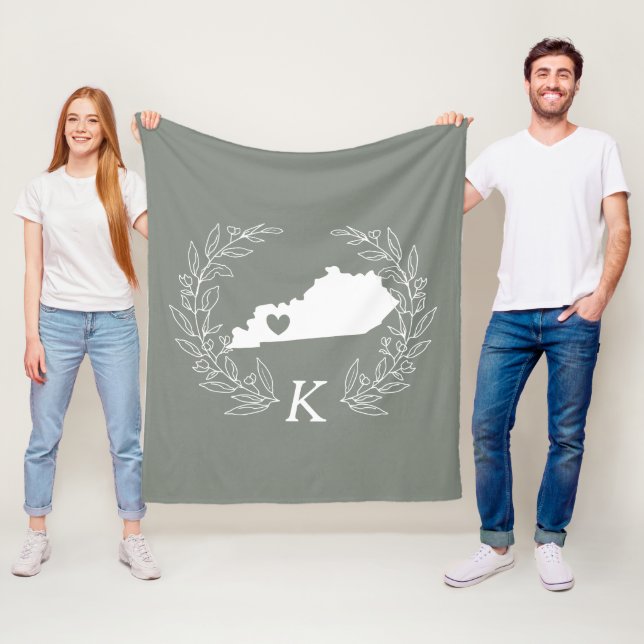 Kentucky karta-löv fleecefilt (På plats)