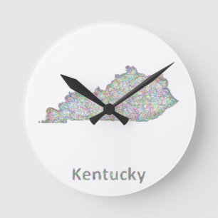 Kentucky karta rund klocka