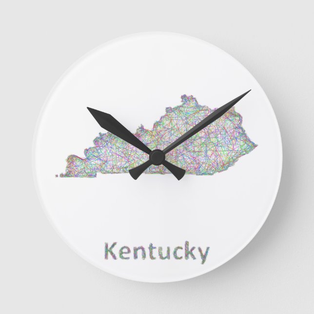 Kentucky karta rund klocka (Framsida)