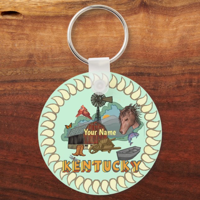 Kentucky Keychain Nyckelring (Framsida)