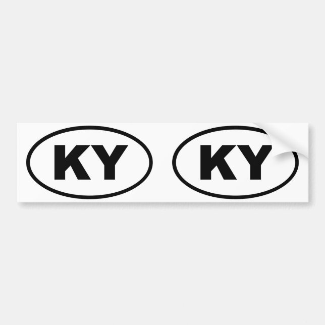 Kentucky KY oval Bildekal (Framsidan)