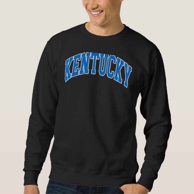 Kentucky Ky Throwback Sporty Classic Lång Ärmad Tröja (Framsida)