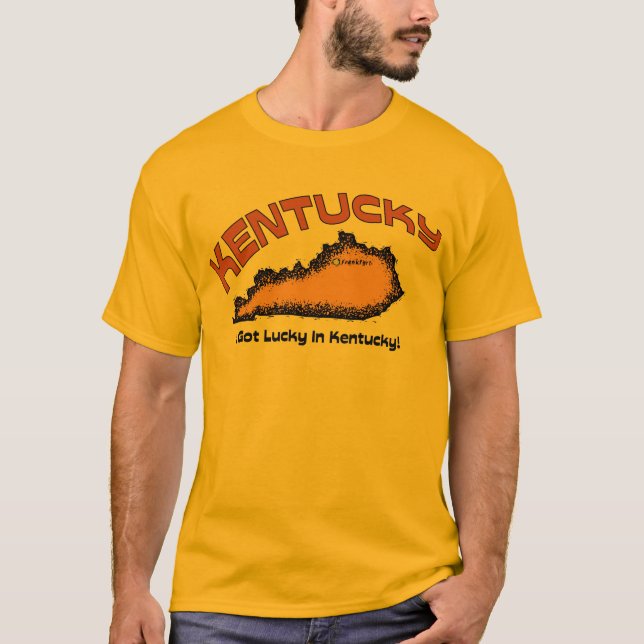 Kentucky KY US Motto~ som jag fick lycklig i T Shirt (Framsida)