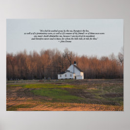 Kentucky-kyrka en tidig morgon med Donne-dikt Poster