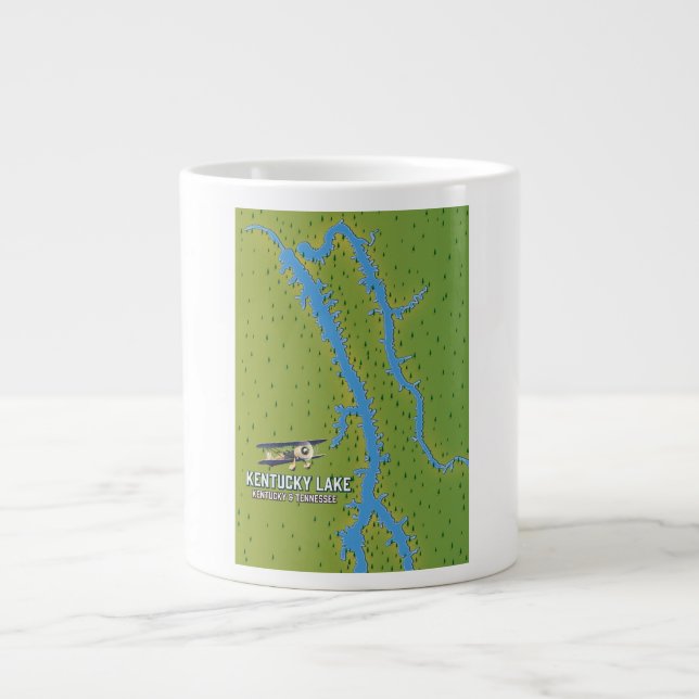 Kentucky Lake USA karta Jumbo Mugg (Framsidan)