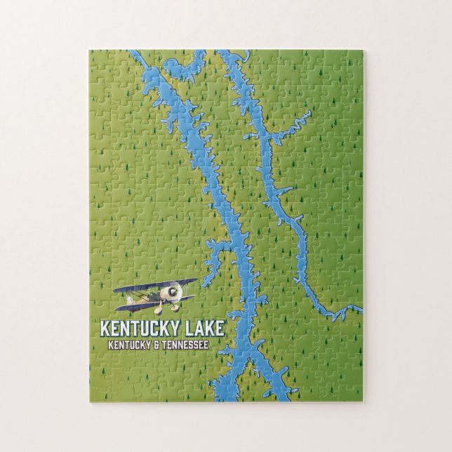 Kentucky Lake USA karta Pussel (Vertikal)