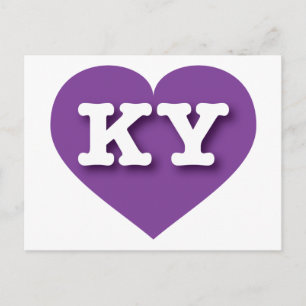 Kentucky Lila Heart - I kärlek KY Vykort
