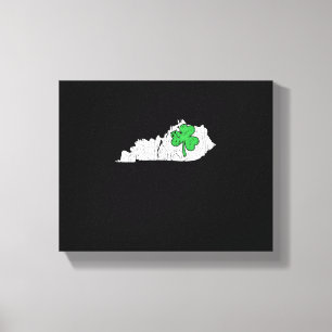 Kentucky Lycklig St. Patrick's Day Funny Lucky Sha Canvastryck