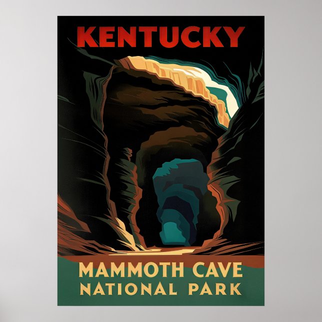 Kentucky Mammoth Cave nationalpark V03 Poster (Framsidan)