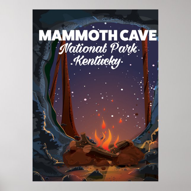 Kentucky Mammoth Cave-reseaffisch Poster (Framsidan)