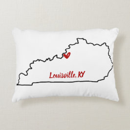 Kentucky med hjärtaccent Pillow Prydnadskudde