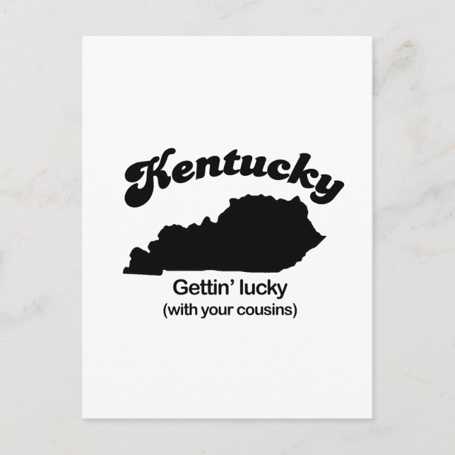 Kentucky Motto - Gettin Lucky Vykort (Framsida)