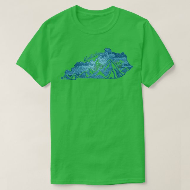 Kentucky Mountain Biking Blues State Disline Bike T Shirt (Design framsida)