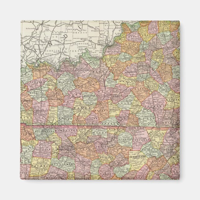 Kentucky och Tennessee 3 Magnet (Framsidan)