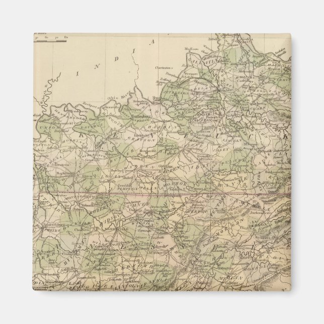 Kentucky och Tennessee 8 Magnet (Framsidan)