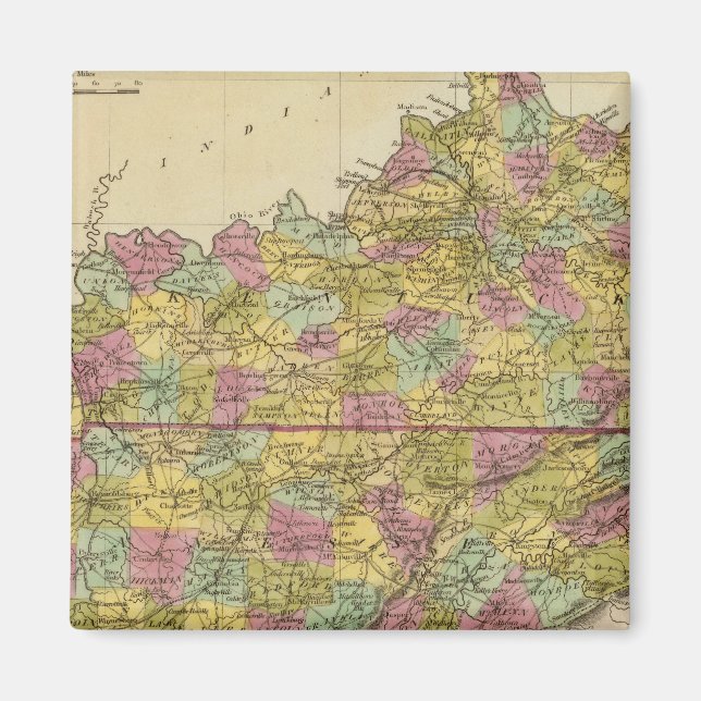 Kentucky och Tennessee Magnet (Framsidan)