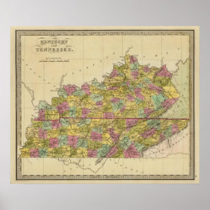Kentucky och Tennessee Poster
