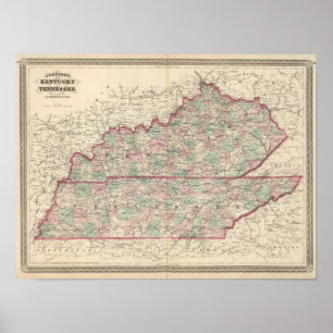 Kentucky och Tennessee Poster