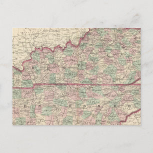 Kentucky och Tennessee Vykort