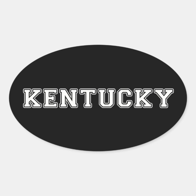 Kentucky Ovalt Klistermärke (Framsida)