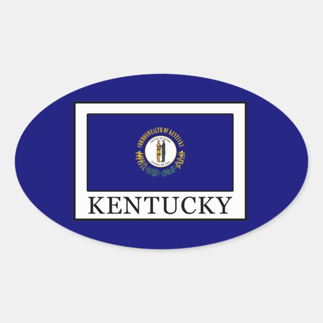 Kentucky Ovalt Klistermärke (Framsida)