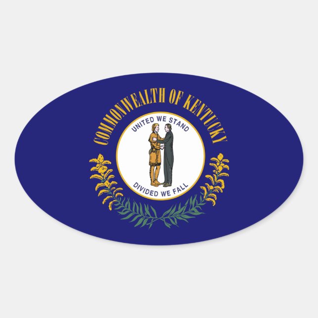 Kentucky Ovalt Klistermärke (Framsida)