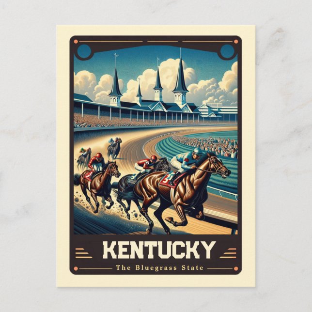 Kentucky | Patriotisk Vintage Vykort (Framsida)