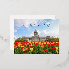 Kentucky Postcard med Frankfort-statskapital.