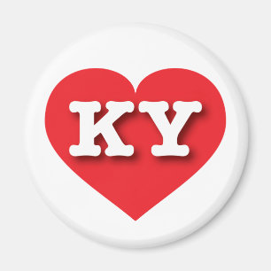 Kentucky Red Heart - I kärlek KY Magnet