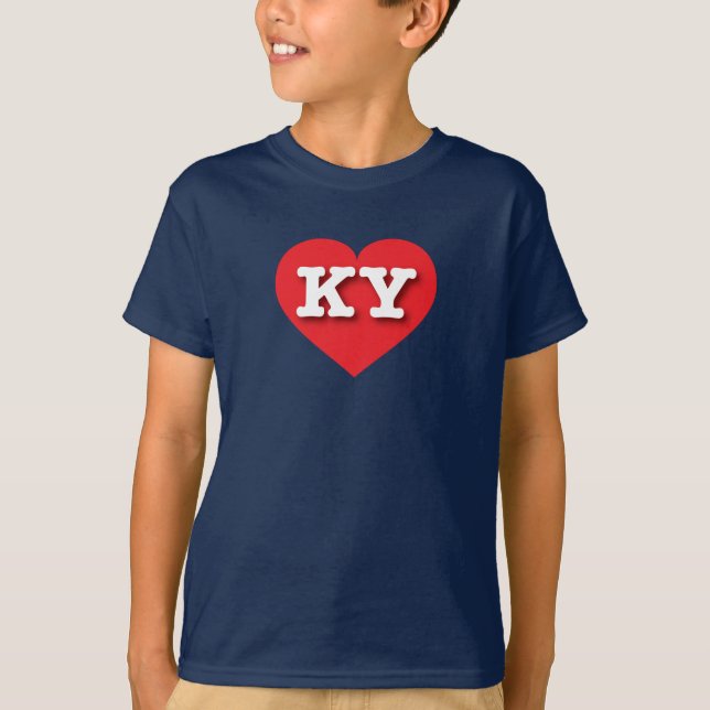 Kentucky Red Heart - I kärlek KY T Shirt (Framsida)