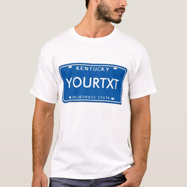 Kentucky registreringsskylt t-shirt (Framsida)