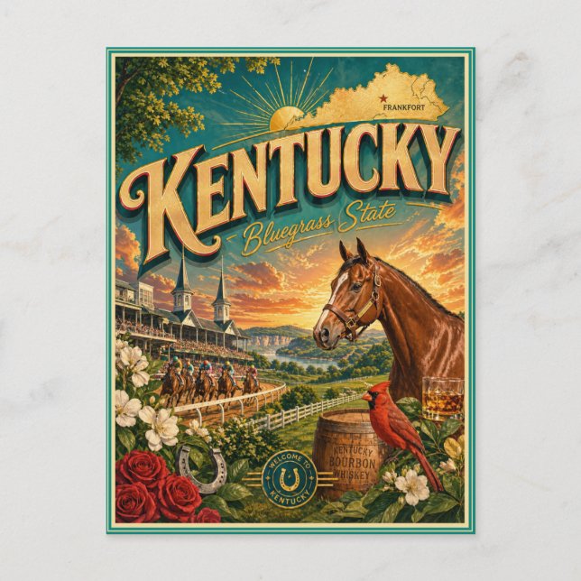 Kentucky Retro Resminnen Souvenir vykort (Framsida)