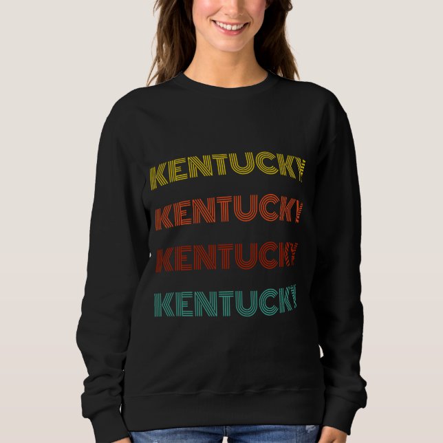 Kentucky Retrotypografi Amerikanskt delstat T Shirt (Framsida)