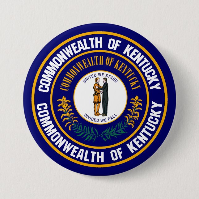 Kentucky Round Emblem Knapp (Framsida)