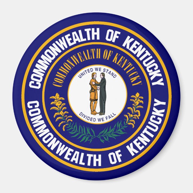 Kentucky Round Emblem Magnet (Framsidan)