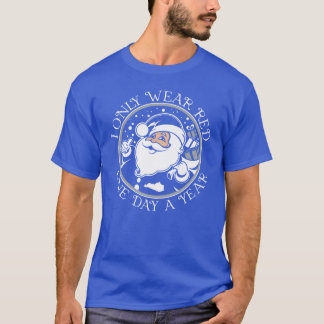 Kentucky Santa Wears Blue T Shirt